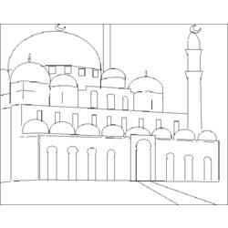Раскраска: мечеть (Здания и Архитектура) #64570 - Раскраски для печати