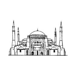 Раскраска: мечеть (Здания и Архитектура) #64582 - Раскраски для печати