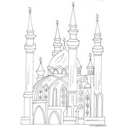 Раскраска: мечеть (Здания и Архитектура) #64593 - Раскраски для печати
