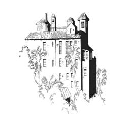 Раскраска: дворец (Здания и Архитектура) #62501 - Раскраски для печати