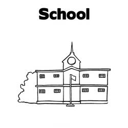 Раскраска: школа (Здания и Архитектура) #63989 - Раскраски для печати