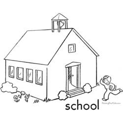 Раскраска: школа (Здания и Архитектура) #63998 - Раскраски для печати