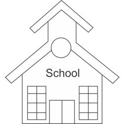 Раскраска: школа (Здания и Архитектура) #66837 - Раскраски для печати