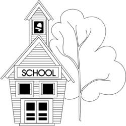 Раскраска: школа (Здания и Архитектура) #66896 - Раскраски для печати