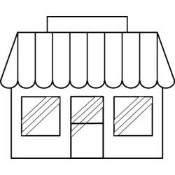 Раскраска: магазин (Здания и Архитектура) #67010 - Раскраски для печати
