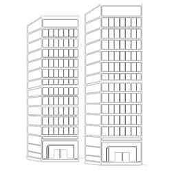 Раскраска: небоскреб (Здания и Архитектура) #65545 - Раскраски для печати