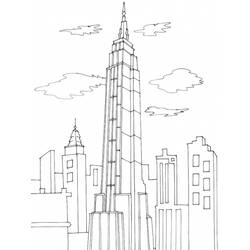 Раскраска: небоскреб (Здания и Архитектура) #65549 - Раскраски для печати