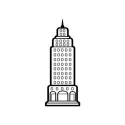 Раскраска: небоскреб (Здания и Архитектура) #65552 - Раскраски для печати