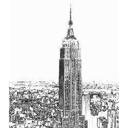 Раскраска: небоскреб (Здания и Архитектура) #65575 - Раскраски для печати