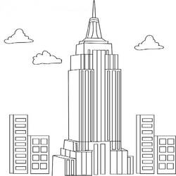 Раскраска: небоскреб (Здания и Архитектура) #65786 - Раскраски для печати