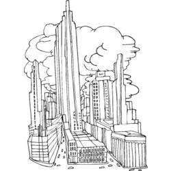 Раскраска: небоскреб (Здания и Архитектура) #65797 - Раскраски для печати