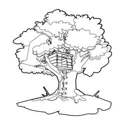 Раскраска: Treehouse (Здания и Архитектура) #65992 - Бесплатные раскраски для печати