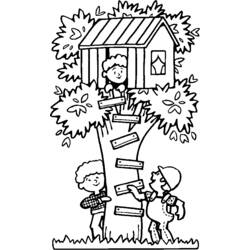 Раскраска: Treehouse (Здания и Архитектура) #65997 - Раскраски для печати
