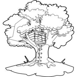 Раскраска: Treehouse (Здания и Архитектура) #66018 - Бесплатные раскраски для печати