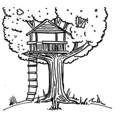 Раскраска: Treehouse (Здания и Архитектура) #66025 - Раскраски для печати