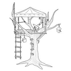 Раскраска: Treehouse (Здания и Архитектура) #66075 - Раскраски для печати
