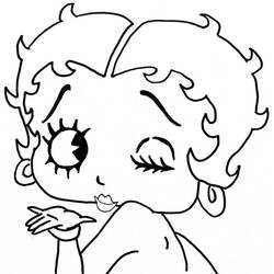 Раскраски: Betty Boop - Бесплатные раскраски для печати