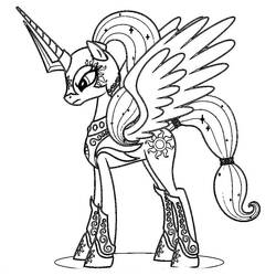Раскраски: Celestia - Бесплатные раскраски для печати