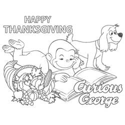Раскраски: Curious George - Бесплатные раскраски для печати