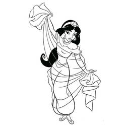 Раскраски: Jasmine - Бесплатные раскраски для печати