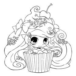 Раскраски: Kawaii - Бесплатные раскраски для печати