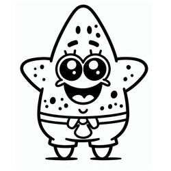 Раскраски: Patrick Star - Бесплатные раскраски для печати