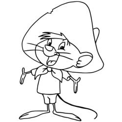 Раскраски: Speedy Gonzales - Бесплатные раскраски для печати