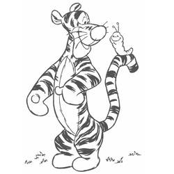 Раскраски: Tigger - Бесплатные раскраски для печати