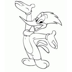 Раскраски: Woody Woodpecker - Бесплатные раскраски для печати