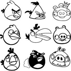 Раскраска: Angry Birds (мультфильмы) #25015 - Раскраски для печати