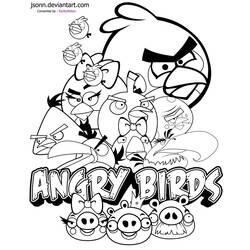 Раскраска: Angry Birds (мультфильмы) #25066 - Раскраски для печати