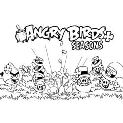 Раскраска: Angry Birds (мультфильмы) #25073 - Бесплатные раскраски для печати