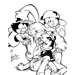 Раскраска: Animaniacs (мультфильмы) #48302 - Раскраски для печати