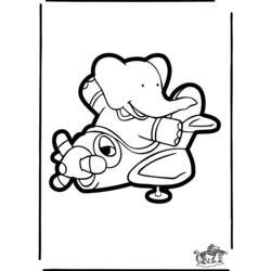 Раскраска: Бабар (мультфильмы) #27903 - Бесплатные раскраски для печати