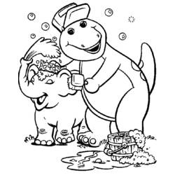 Раскраска: Барни и его друзья (мультфильмы) #40913 - Бесплатные раскраски для печати
