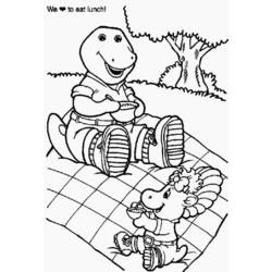 Раскраска: Барни и его друзья (мультфильмы) #40932 - Бесплатные раскраски для печати