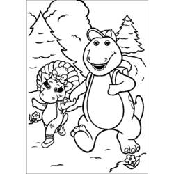 Раскраска: Барни и его друзья (мультфильмы) #40964 - Бесплатные раскраски для печати