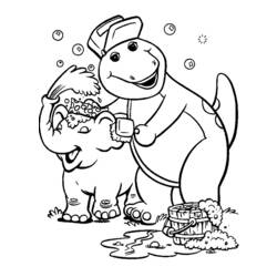Раскраска: Барни и его друзья (мультфильмы) #41019 - Бесплатные раскраски для печати
