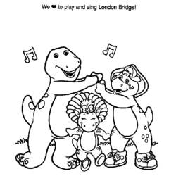 Раскраска: Барни и его друзья (мультфильмы) #41084 - Раскраски для печати