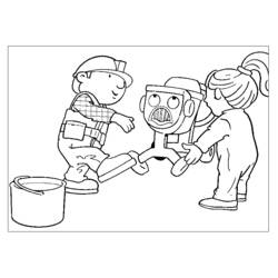 Раскраска: Боб Строитель (мультфильмы) #33145 - Бесплатные раскраски для печати