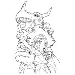 Раскраска: Digimon (мультфильмы) #51425 - Раскраски для печати