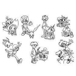 Раскраска: Digimon (мультфильмы) #51493 - Раскраски для печати