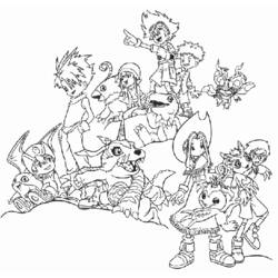 Раскраска: Digimon (мультфильмы) #51568 - Раскраски для печати