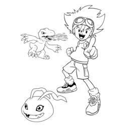 Раскраска: Digimon (мультфильмы) #51625 - Бесплатные раскраски для печати