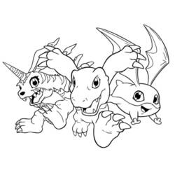 Раскраска: Digimon (мультфильмы) #51710 - Бесплатные раскраски для печати