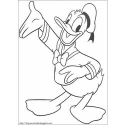 Раскраска: Дональд Дак (мультфильмы) #30117 - Бесплатные раскраски для печати