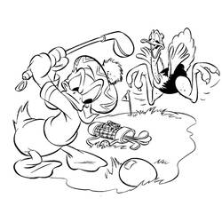 Раскраска: Дональд Дак (мультфильмы) #30136 - Бесплатные раскраски для печати