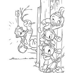 Раскраска: Дональд Дак (мультфильмы) #30204 - Бесплатные раскраски для печати