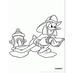 Раскраска: Дональд Дак (мультфильмы) #30319 - Бесплатные раскраски для печати