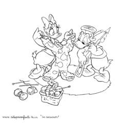 Раскраска: Дональд Дак (мультфильмы) #30347 - Бесплатные раскраски для печати